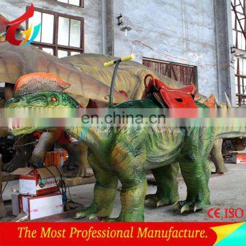 Life size adult walking dinosaur ride