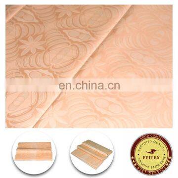 New Design Different Kinds Fabric Multi Colors Shadda Guinea Brocade Cotton Wholesale Bazin Riche Chinese Garment Fabric FEITEX