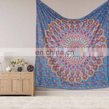 Indian Wall Hanging Hippie Fish Mandala Tapestry Bohemian Bedspread Dorm Decor 95"X85" Inch