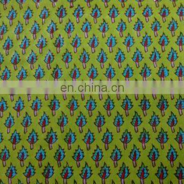 Indian Pure Cotton Fabric Dress Material Block Printed Floral Jaipuri Natural Fabric / Fabric / 100% Cotton Fabric