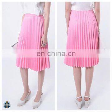 T-SK516 Customize Design China Garment Womens Midi Pleated Skirts