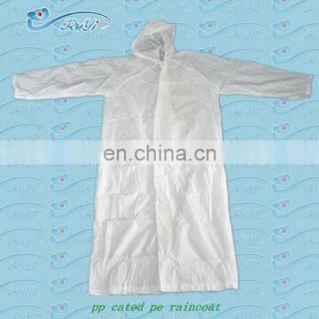 disposable plastic / pe / pp cated pe raincoat