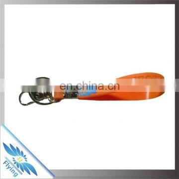 Custom silicone printed band keychain, 1C printing silicone wristband keychain, brand logo embossed