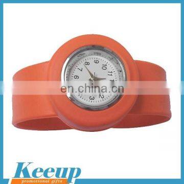 Cheap Silicone Slap Watch With Custom Logo Printed