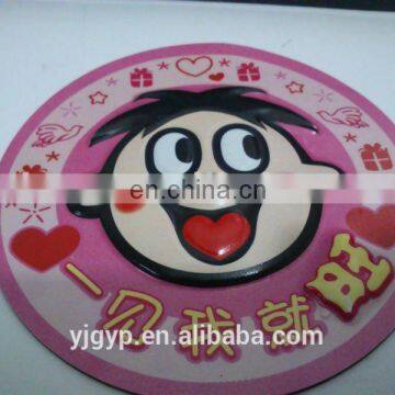 Promotional customized round PVC fridge Magnet stickers