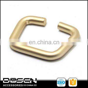 metal shiny light gold handbags open d ring buckle with custom logo