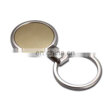 Engraving Custom Logo Blank Laser Logo Gold Silver Round Circle Keychain