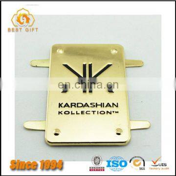 Wholesale Custom Cheap Hardware Bag Accessories Gold Logo Plate