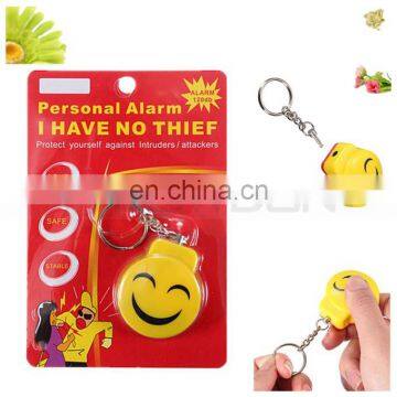 Smile Face Personal Safety Alarm Keychain Anti-attack Anti-rape Alarm photo-6