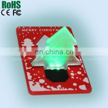 Christmas Ornaments LED Business Card and LED Flashing Gift