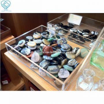 To Win-Custom size good quality Plexiglass PMMA acrylic tray with dividers