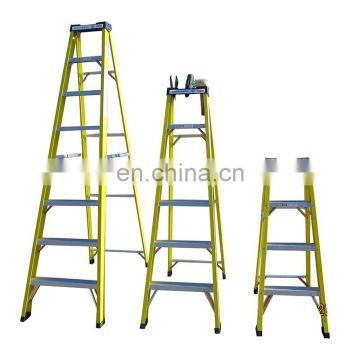 High strength 3-7 steps electrician insulated fiberglass ladder