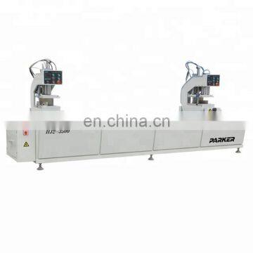 PVC window door white profiles double heads weld machine with CE