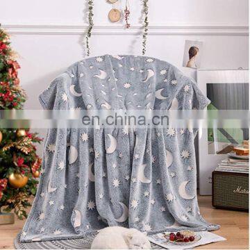 Custom 280GSM Flannel Glow in the Dark Baby Blanket 127*152CM photo-5