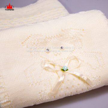 100% Cotton Geometry Triangle Knitted Throw Blanket Shawl Blanket Yellow photo-3