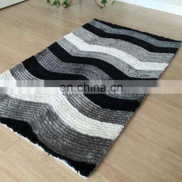 Anti-slip comfortable customized living room carpet 4D shaggy rug