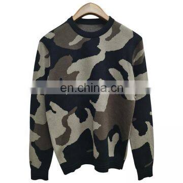 DiZNEW Wholesale Custom 100% Cotton Camo Sweaters O-neck Sweater Men