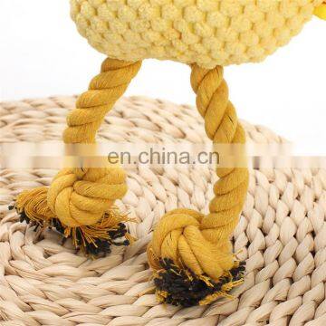 Luxury Teddy Dog Clean Teeth Rope Squeaky Plush Pet Toy photo-3