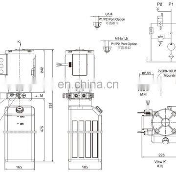 220V 380VAC 380V Power Pack Hydraulic For Auto Hoist With Customization Serive photo-3