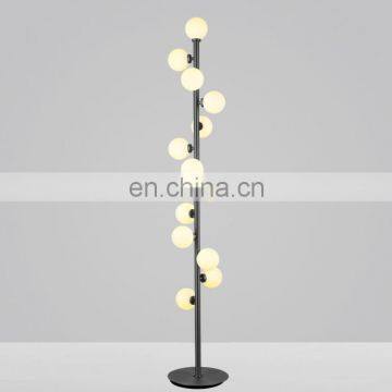 Home Standing Light Decorative Indoor Glass Ball Floor Lamp Luxury Gold Wrought Iron Floor Lamp photo-4