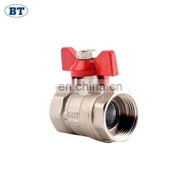 BT1027 Yuhuan forged brass ball valve with butterfly aluminum handle