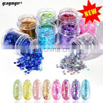 2019 New Arrival Colorful PET Nail Sequins Crystals Flash 3d Nail Art Decoration photo-2