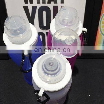 2019 New Fitness 500ML Collapsible Foldable Silicone Drink Sports Mineral Water Bottle Camping Travel my Plastic Bicycle Bottle photo-6