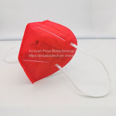 Red Color FFP2 Particulate Respirator Dust Mask CE En149