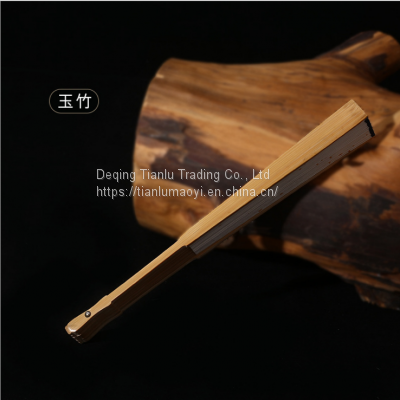 Bamboo Paper Folding Fan Chinese Style Freehand Brushwork Can be Customized photo-4