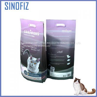 COZIE CAT/бентонитовый кошачий песок для контроля запаха/шары/1-3.5 мм/сакура/с силиковыми гранулами/8 кг