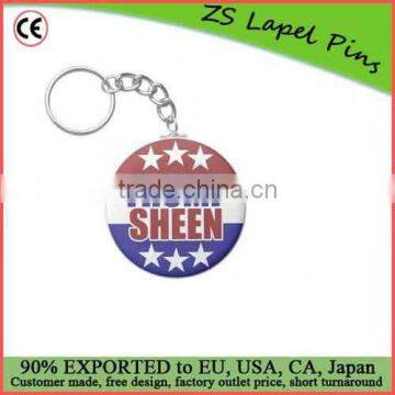 Free artwork design quality custom Trump Sheen Campaign Keychain