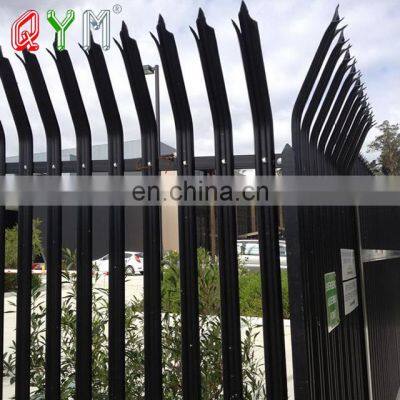 QYM Hot Sale Garden Powder Coated Steel Palisade Fence D Type