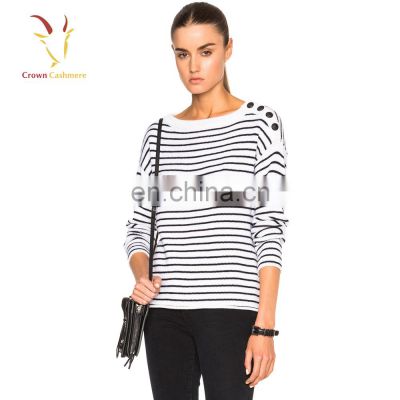 Pure Pattern Pullover Stock Women Basic Sweaters Custom