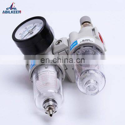 FRL AFC2000 Pneumatic Air Combination Filter Two Unit Pressure Drain Air Filter Regulator With Lubricator Gauge