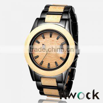 Charm Metal and wooden Couple Watches best gifts for lovers with wooden bamboo box