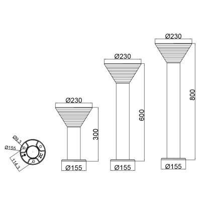 Solar Bollard Pathway Lights DLW-S-006 photo-5