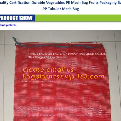 PE raschel mesh net bag,Fruit Vegetable Potato Bag / PP PE Mesh Bag / Raschel Leno Mesh Bag for Packing onions potatoes