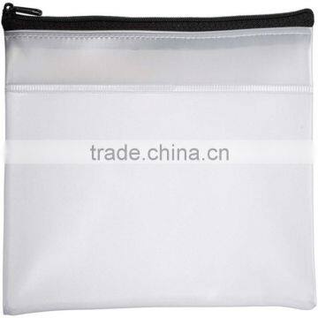 Clear pvc bag with button and flap factory