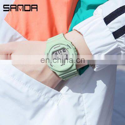SANDA 6069 Women Watches LED Electronic Digital Waterproof Ladies Clock Female Wristwatch Watch Women Brand photo-5
