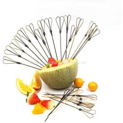 Eco Friendly Factory Cheap 9cm 12cm 15cm 18cm Bamboo Heart shape Skewer