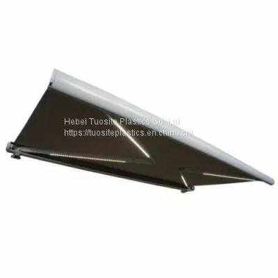 Patio Awning Retractable Sun Shade Awning Cover Outdoor Patio Canopy Deck Awnings with Manual Crank Handle