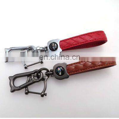 Custom Design Your Own Logo Leather Key Ring Leather Keychain