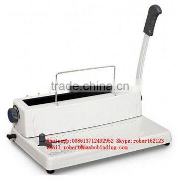 NanBo T318 Lower price Factory Manual Double Wire Binding Machine, Mini double wire binding machine