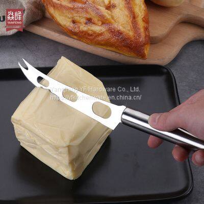 Kitchen Accessories Home and Kitchen Gadgets Butter Knife & Fork Kitchen Tools Cheese Slicer Cutter Multi-function Stainless Steel Cheese Knife