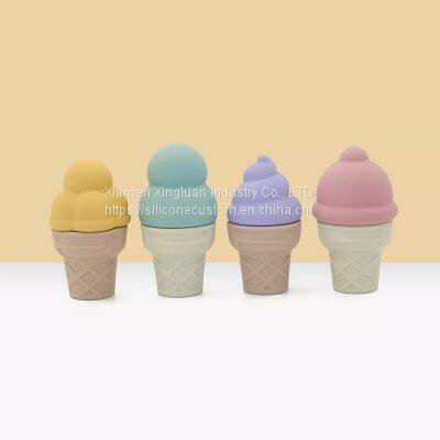 Wholesale Baby Educational Toy Silicone Nontoxic Ice Cream Shape Toy