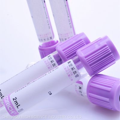 EDTA Tube Whole Blood Tubes Evacuated Blood Collection EDTA K2/ EDTA K3 Tubes, Test Tube for Blood Sample Colletion (CE)