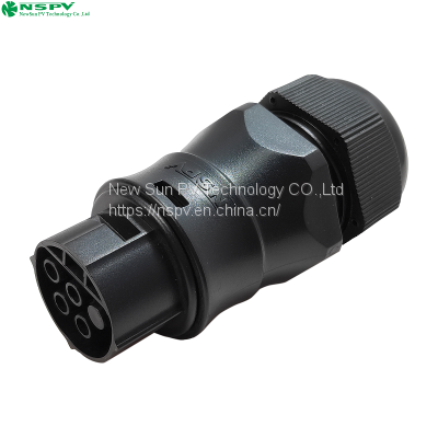 China Factory Solar AC 5 Pin Connectors Panel to Panel Type Inverter ac Connector photo-3