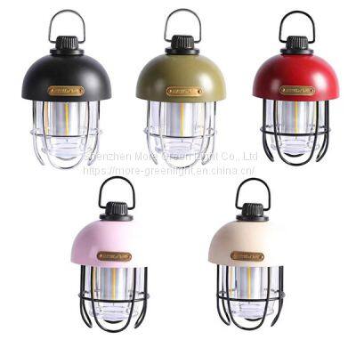 3 Led Modes Type-C Rechargeable Waterproof Retro Luxury Atmosphere Dimmable Camping Light photo-2