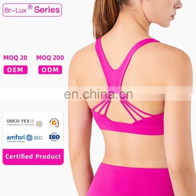 Fashion  New Crossback Style Women Nude Sport Use Fitness Yoga Tops Bra