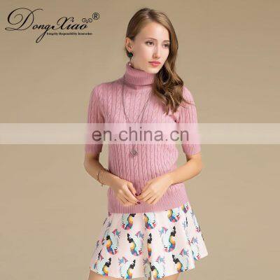 Erdos 2024 Preppy Style Ladies Jumper 100% Cashmere Knitted Sweater With Turtleneck Solid Pattern Winter Season Essential photo-5